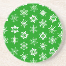 Copos de nieve blancos posavasos cerveza
