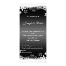 Copos de nieve blancos y negros que casan programa lonas personalizadas
