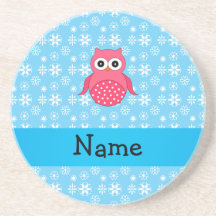 Copos de nieve conocidos personalizados del azul d posavasos para bebidas
