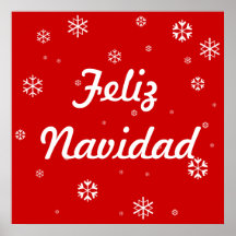 Copos de nieve de las Felices Navidad Posters