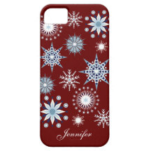 Copos de nieve decorativos y caso conocido del iPh iPhone 5 Cobertura