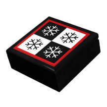 Copos de nieve del arte pop cajas de regalo