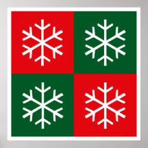 Copos de nieve del arte pop posters