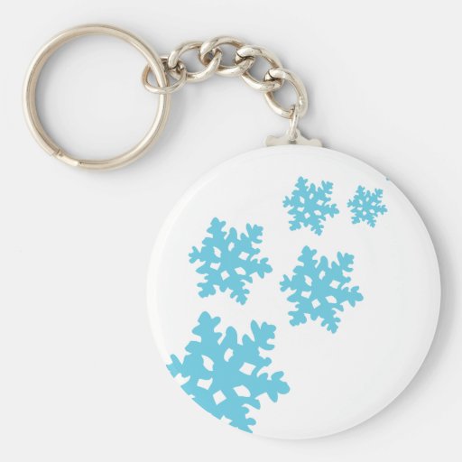 copos de nieve del icey azules llavero