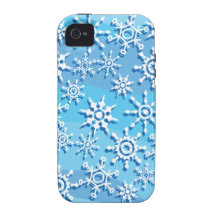 Copos de nieve del invierno iPhone 4/4S fundas