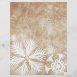 Copos de nieve del navidad de marfil y blanco tarjetas publicitarias