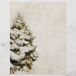 Copos de nieve del navidad verde y blanco tarjetones