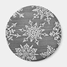Copos de nieve iman de frigorífico