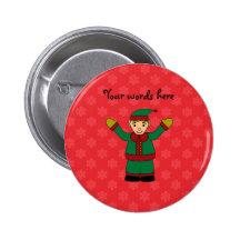 Copos de nieve lindos del rojo del duende pin