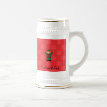 Copos de nieve lindos del rojo del duende taza de café