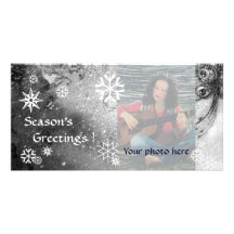COPOS DE NIEVE, negro, blanco, gris Tarjetas Personales