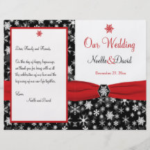 Copos de nieve negros, blancos, rojos que casan pr flyer a todo color