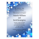 Copos de nieve que casan la invitación