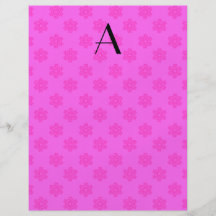copos de nieve rosados del monograma flyer personalizado