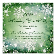 Copos de nieve verdes de las invitaciones de las f anuncio