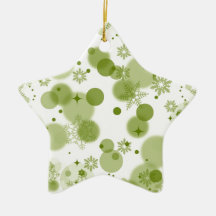 Copos de nieve verdes ornamento de reyes magos