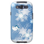 Copos de nieve y caja lindos de la galaxia de Sams Galaxy S3 Fundas