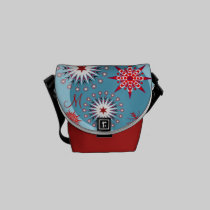 Copos de nieve y la bolsa de mensajero lindos del  bolsas messenger