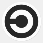 Copyleft - la información quiere estar libre etiqueta redonda