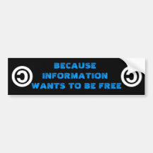 Copyleft- porque la información quiere estar libre pegatina de parachoque