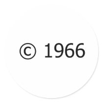 Copyright 1966 etiqueta