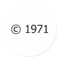 Copyright 1971 pegatinas  