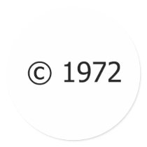 Copyright 1972 etiqueta
