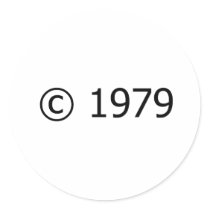 Copyright 1979 etiqueta
