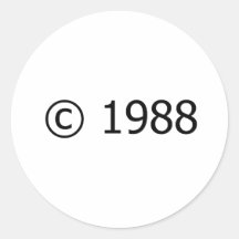 Copyright 1988 etiqueta