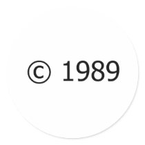 Copyright 1989 etiquetas  