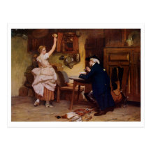 Coqueteo por J Seymour Lucas Tarjetas Postales