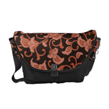 Coral floral bolsa messenger