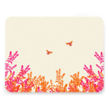Coral y abeja fucsia de la flor salvaje que casan  anuncios personalizados