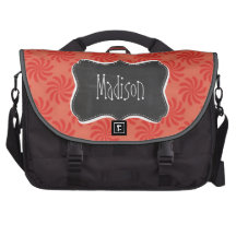 Coral y remolino rojo; Pizarra del vintage Bolsas De Portatil