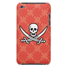 Coral y remolino rojo Rogelio alegre, pirata iPod Case-Mate Funda