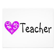 Corazón 2 del profesor invitaciones personales 