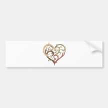 corazón 4 de la vid pegatina de parachoque