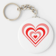 Corazón acodado rojo llavero personalizado