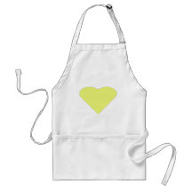 Corazón amarillo del amor delantal
