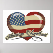 Corazón americano del amor posters