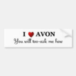 corazón/amor AVON - pregunte cómo Pegatina De Parachoque