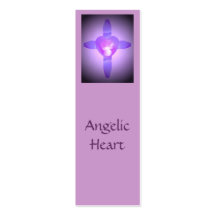 Corazón angelical, mini señales tarjetas de visita