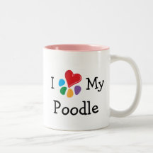 Corazón animal de Lover_I mi caniche Taza