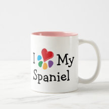 Corazón animal de Lover_I mi perro de aguas Tazas De Café