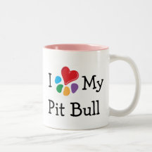 Corazón animal de Lover_I mi pitbull Tazas