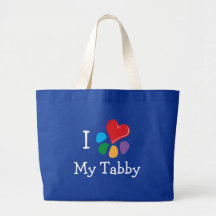 Corazón animal de Lover_I mi Tabby Bolsas