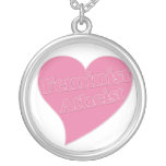 Corazón ateo feminista collar