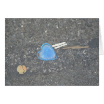 Corazón azul tarjeton