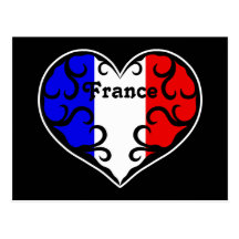 Corazón bonito de Francia Postal