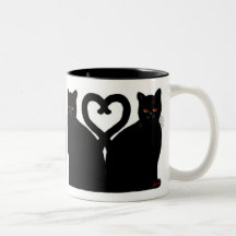 Corazón brillante de los ojos tazas de café